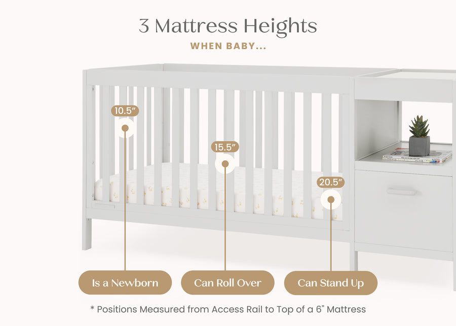 Moonstruck Grey (1351) 21-Alice 5-in-1 Convertible Crib and Changer