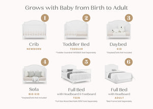 Bianca White (130) 19-Phoebe 6-in-1 Convertible Crib