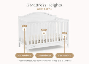 Bianca White (130) 21-Phoebe 6-in-1 Convertible Crib