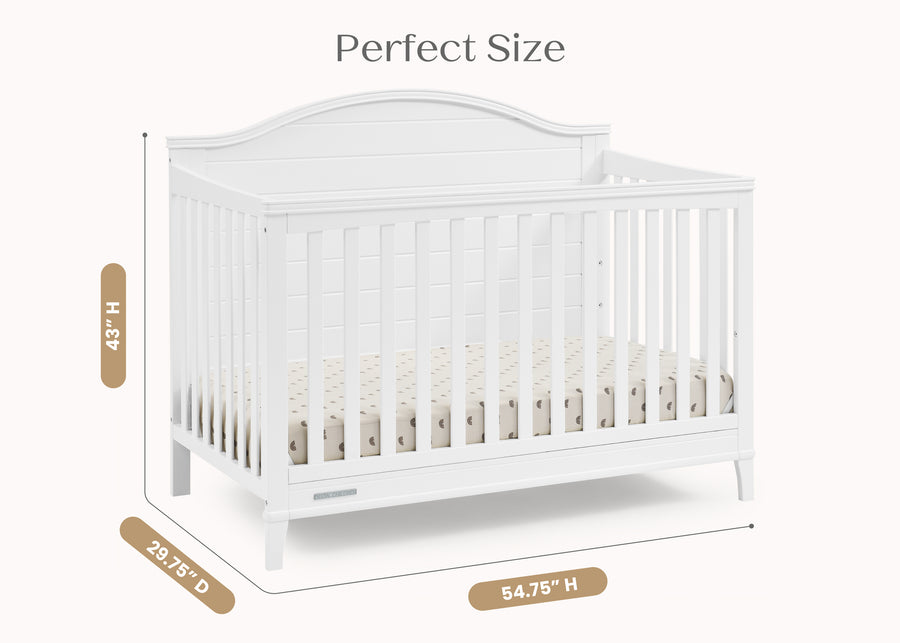 Bianca White (130) 23-Phoebe 6-in-1 Convertible Crib