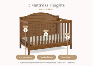 Chestnut (836) 6-Phoebe 6-in-1 Convertible Crib