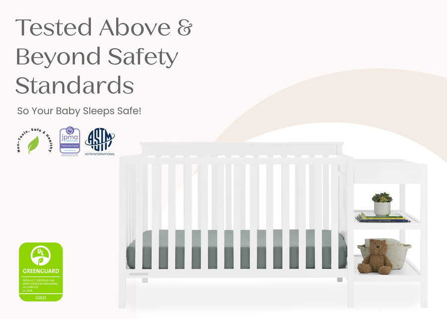 Bianca White (130) 24-Ellie 5-in-1 Convertible Crib and Changer