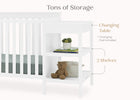 Bianca White (130) 22-Ellie 5-in-1 Convertible Crib and Changer