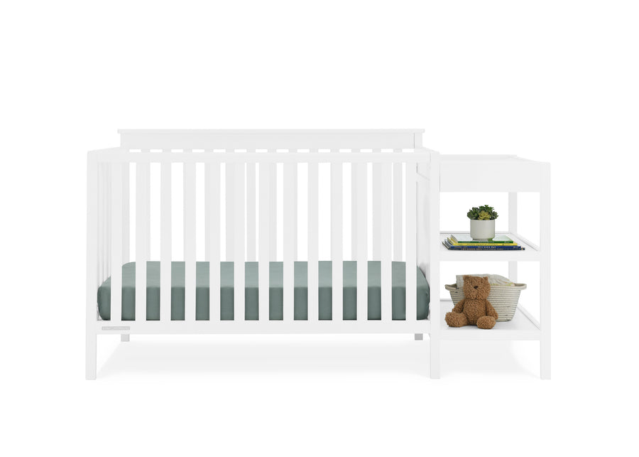 Bianca White (130) 25-Ellie 5-in-1 Convertible Crib and Changer