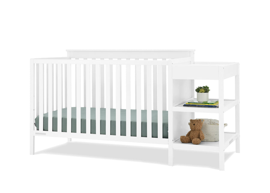 Bianca White (130) 26-Ellie 5-in-1 Convertible Crib and Changer