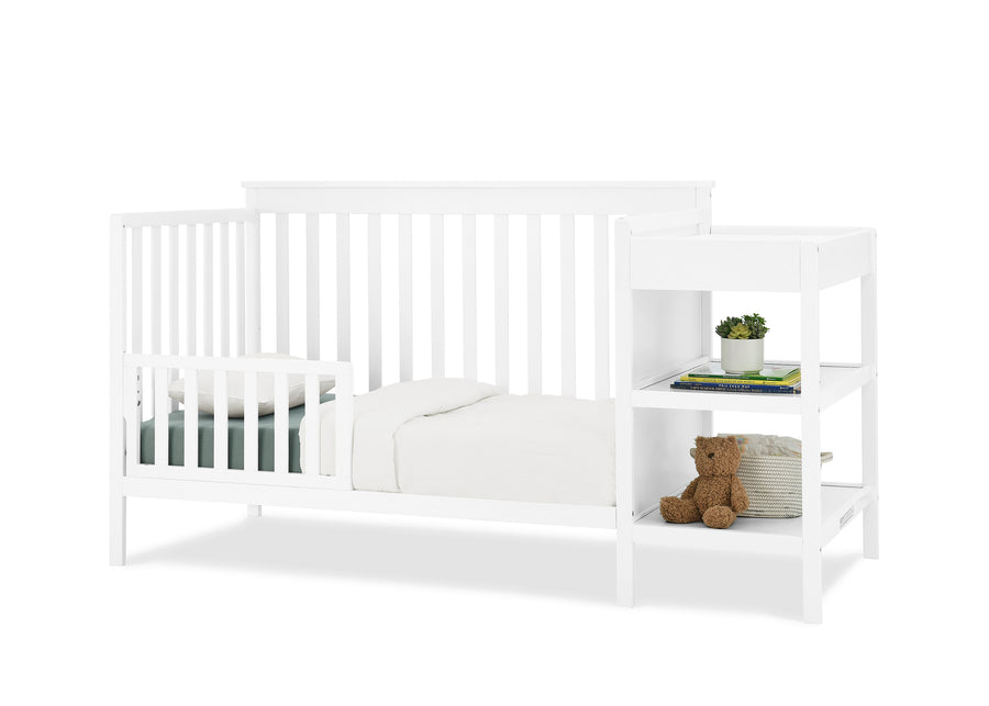 Bianca White (130) 27-Ellie 5-in-1 Convertible Crib and Changer
