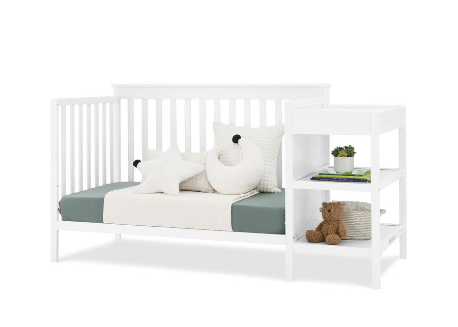 Bianca White (130) 28-Ellie 5-in-1 Convertible Crib and Changer