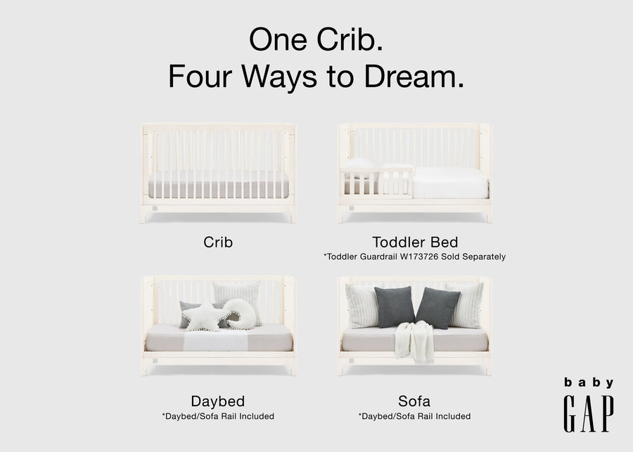 Antique White (1545) 16-babyGap Wren 4-in-1 Convertible Crib