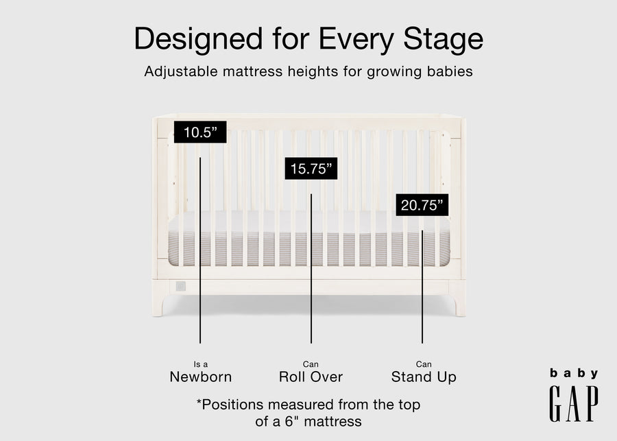 Antique White (1545) 17-babyGap Wren 4-in-1 Convertible Crib