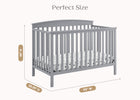 Grey (026) 7-Hanover 6-in-1 Convertible Baby Crib