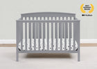Grey (026) 2-Hanover 6-in-1 Convertible Baby Crib