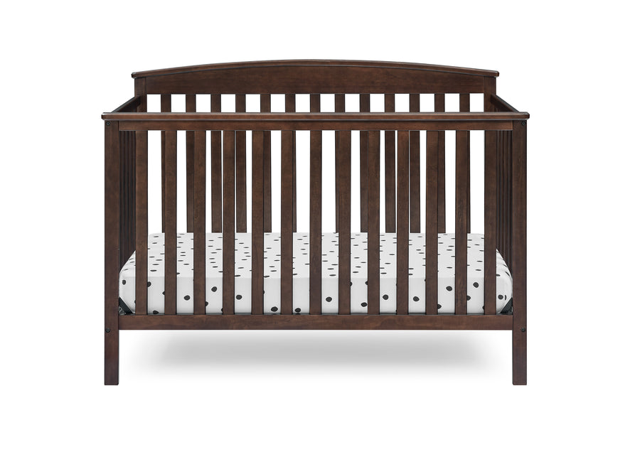 Walnut Espresso (1324) 43-Hanover 6-in-1 Convertible Baby Crib