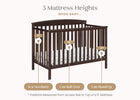 Walnut Espresso (1324) 39-Hanover 6-in-1 Convertible Baby Crib