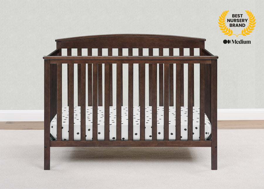 Walnut Espresso (1324) 36-Hanover 6-in-1 Convertible Baby Crib