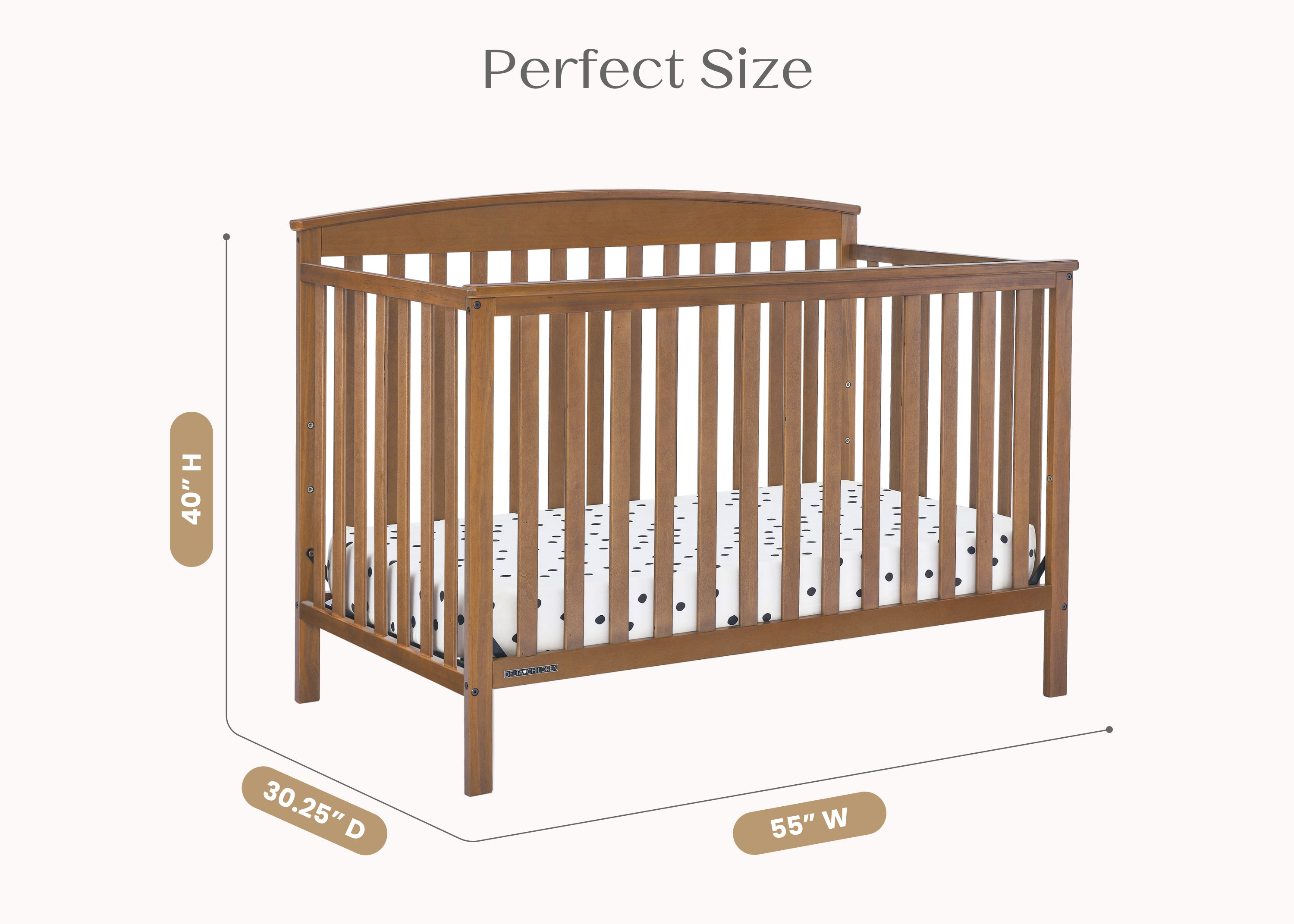 Hanover 6-in-1 Convertible Baby Crib - Thumbnail 4