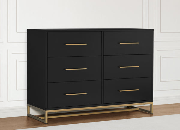 Delta Children Jade 6 Drawer Dresser Black/Bronze Delta Children Jade 6 Drawer Dresser Black/Bronze