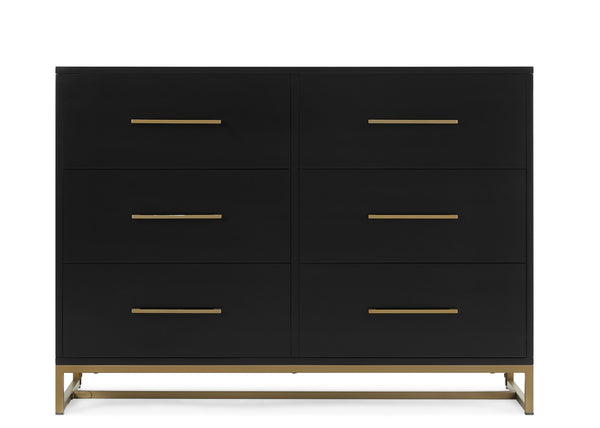 Delta Children Jade 6 Drawer Dresser Black/Bronze Delta Children Jade 6 Drawer Dresser Black/Bronze