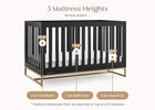 Ebony with Melted Bronze (1500) 21-Jade 4-in-1 Convertible Crib