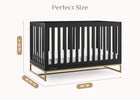 Ebony with Melted Bronze (1500) 23-Jade 4-in-1 Convertible Crib