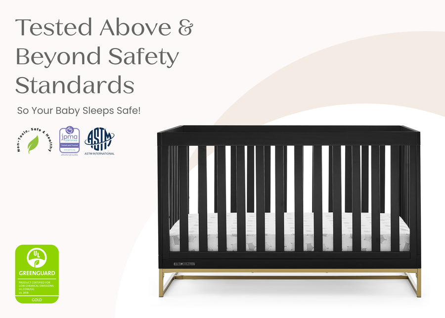 Ebony with Melted Bronze (1500) 24-Jade 4-in-1 Convertible Crib