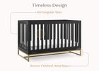 Ebony with Melted Bronze (1500) 22-Jade 4-in-1 Convertible Crib