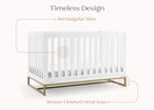 Bianca White with Melted Bronze (186) 6-Jade 4-in-1 Convertible Crib