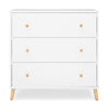 DCB:Bianca White with Natural (123) 15-Essex 3 Drawer Dresser with Interlocking Drawers