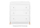 Bianca White with Natural (123) 10-Essex 3 Drawer Dresser with Interlocking Drawers