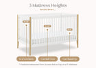 Bianca White with Natural (123) 42-Casey 6-in-1 Convertible Crib