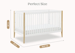 Bianca White with Natural (123) 58-Casey 6-in-1 Convertible Crib