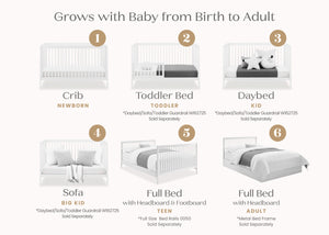 Bianca White (130) 22-Casey 6-in-1 Convertible Crib