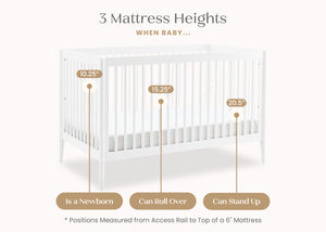 Bianca White (130) 24-Casey 6-in-1 Convertible Crib