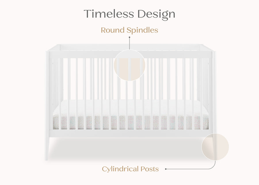 Bianca White (130) 24-Casey 6-in-1 Convertible Crib