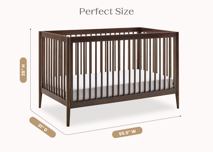 Walnut Espresso (1324) 63-Casey 6-in-1 Convertible Crib