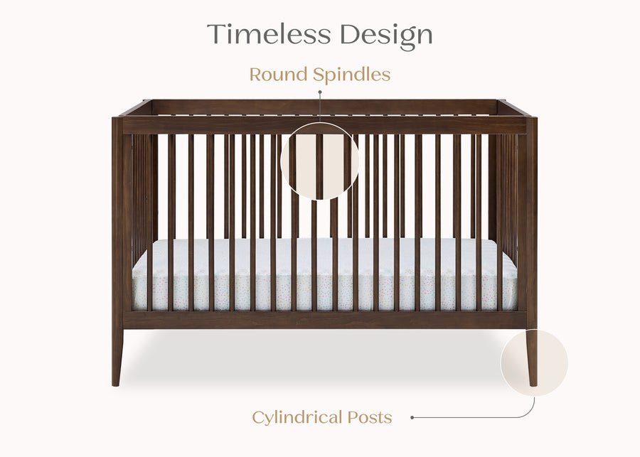 Walnut Espresso (1324) 62-Casey 6-in-1 Convertible Crib