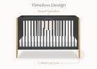 Charcoal Grey with Natural (1410) 6-Casey 6-in-1 Convertible Crib