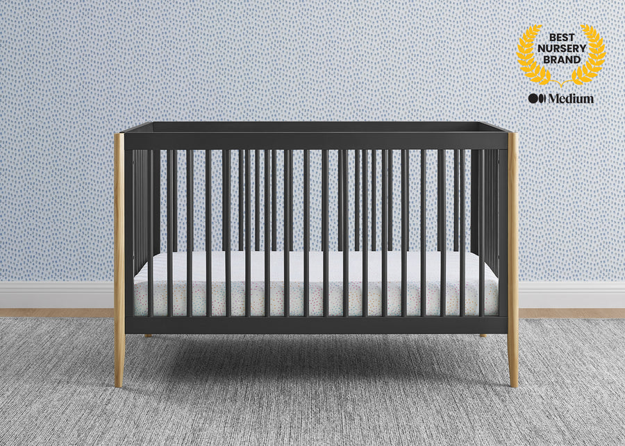 Charcoal Grey with Natural (1410) 2-Casey 6-in-1 Convertible Crib