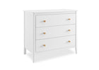Bianca White with Natural (123) 6-Casey 3 Drawer Dresser with Interlocking Drawers