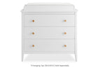 Bianca White with Natural (123) 3-Casey 3 Drawer Dresser with Interlocking Drawers