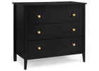 Ebony with Natural (1482) 12-Casey 3 Drawer Dresser with Interlocking Drawers