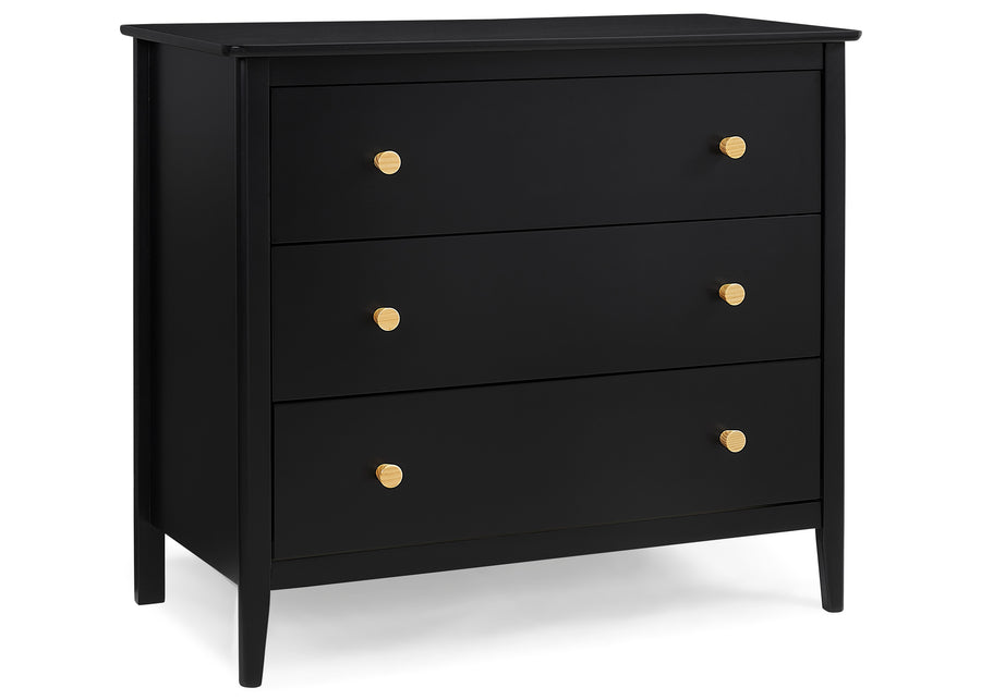 Ebony with Natural (1482) 12-Casey 3 Drawer Dresser with Interlocking Drawers