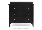 Ebony with Natural (1482) 9-Casey 3 Drawer Dresser with Interlocking Drawers