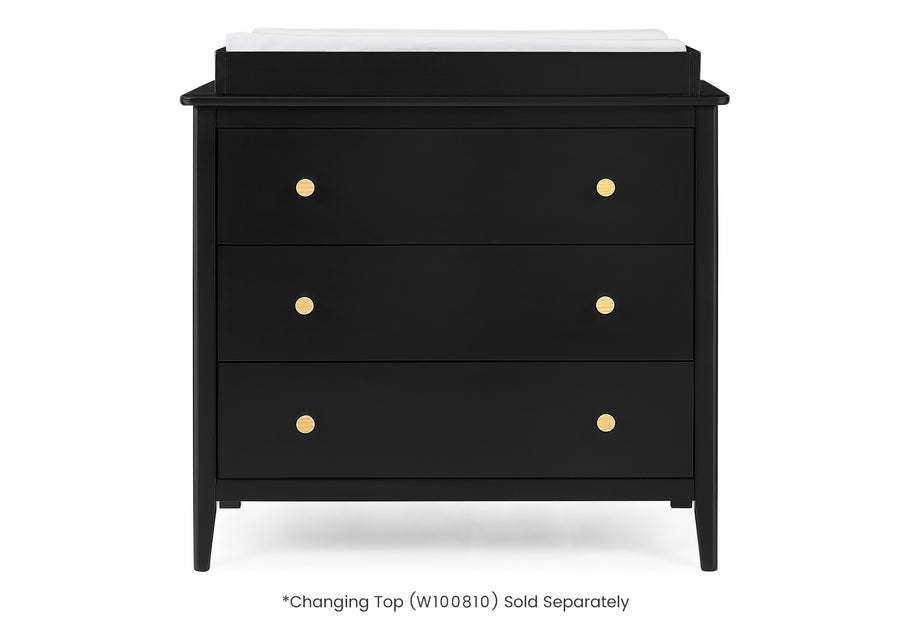 Ebony with Natural (1482) 9-Casey 3 Drawer Dresser with Interlocking Drawers