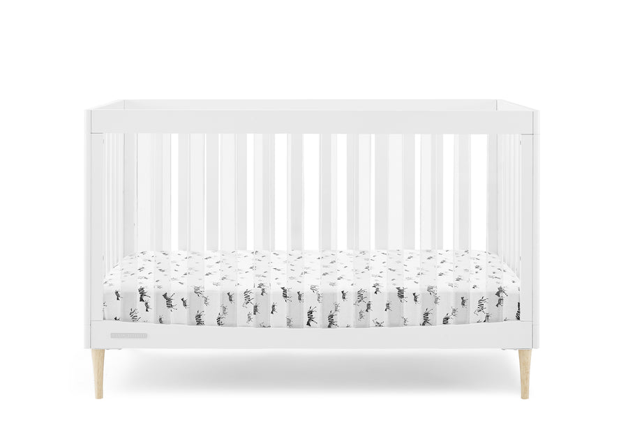 Bianca White with Natural (123) 25-Austin Acrylic 4-in-1 Convertible Crib