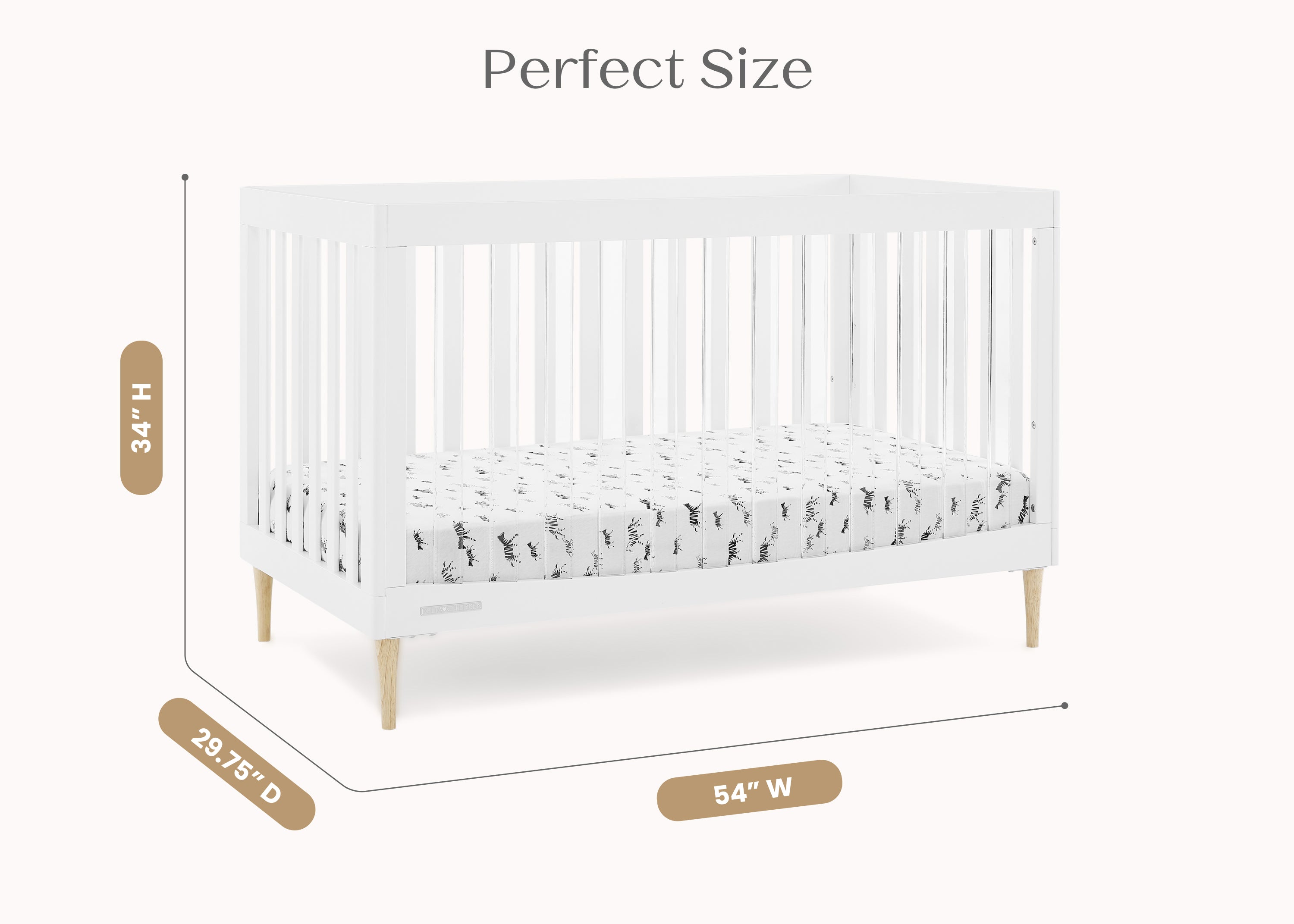 Austin Acrylic 4-in-1 Convertible Crib - Delta Children