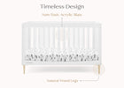 Bianca White with Natural (123) 22-Austin Acrylic 4-in-1 Convertible Crib