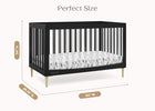 Midnight Grey with Natural (1372) 7-Austin Acrylic 4-in-1 Convertible Crib