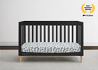 Midnight Grey with Natural (1372) 2-Austin Acrylic 4-in-1 Convertible Crib