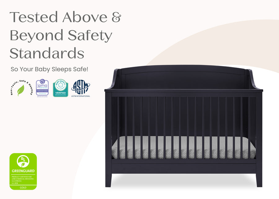 Midnight Grey (1360) 15-Campbell 6-in-1 Convertible Crib