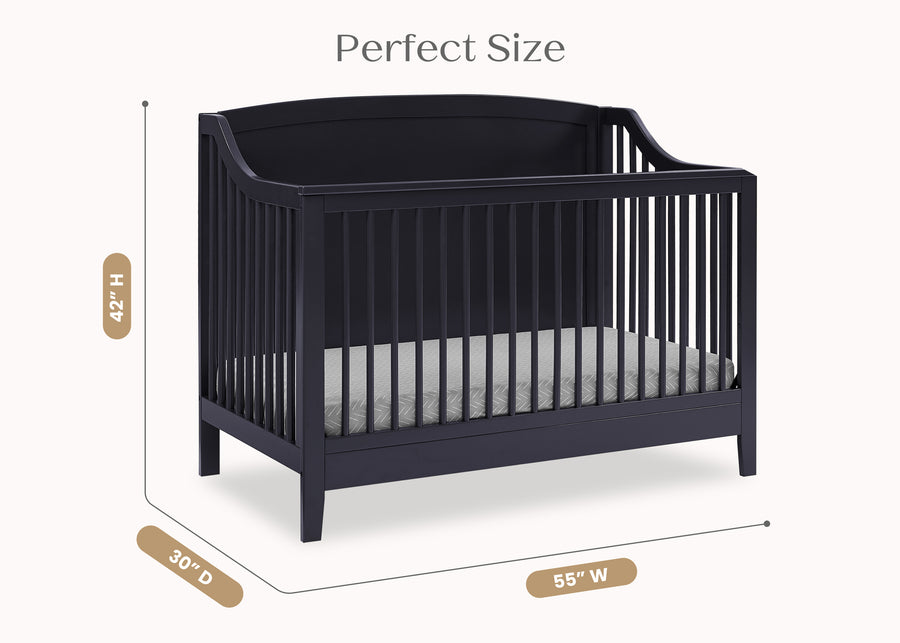 Midnight Grey (1360) 14-Campbell 6-in-1 Convertible Crib